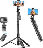 {K-28}Long Video Stand Cum Selfie Stick Tripod with Remote – 360° Rotation Phone Stand with Wireless Remote Con - Image 3