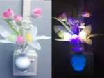 Automatic LED Night Light Flower Vase Lamp with Day-Night Sensor – Decorative Plug-in Wall Light - Image 4