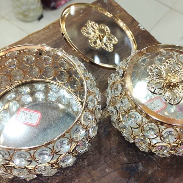 Cristal Stone and Metal body Jewelry Box