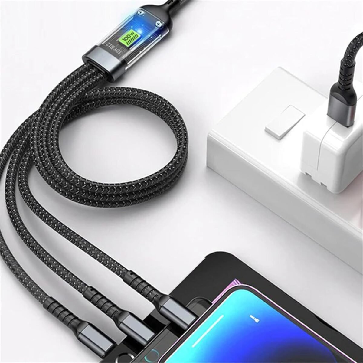 100W Fast Charging USB 3.0 Cable – দ্রুত চার্জ ও ডেটা ট্রান্সফারের একসাথে সমাধান! - Image 2