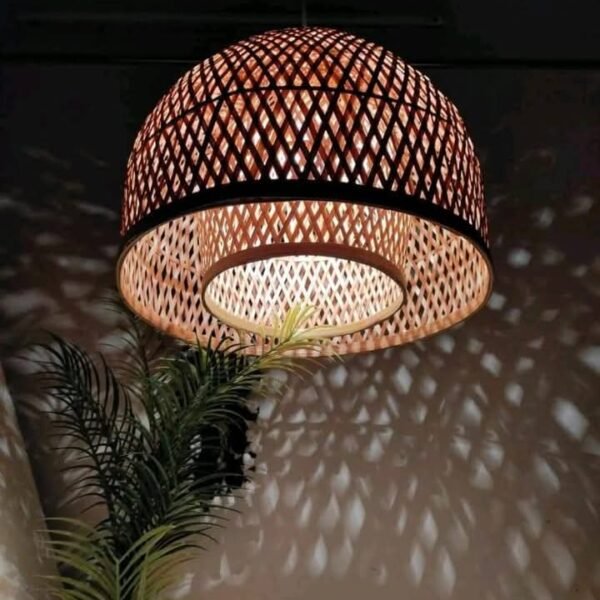 Two layer tapa hanging lampshade