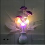Automatic LED Night Light Flower Vase Lamp with Day-Night Sensor – Decorative Plug-in Wall Light - Image 2