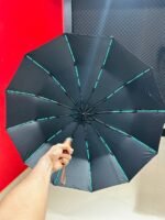 12 ribs umbrella with wood handle - Image 2